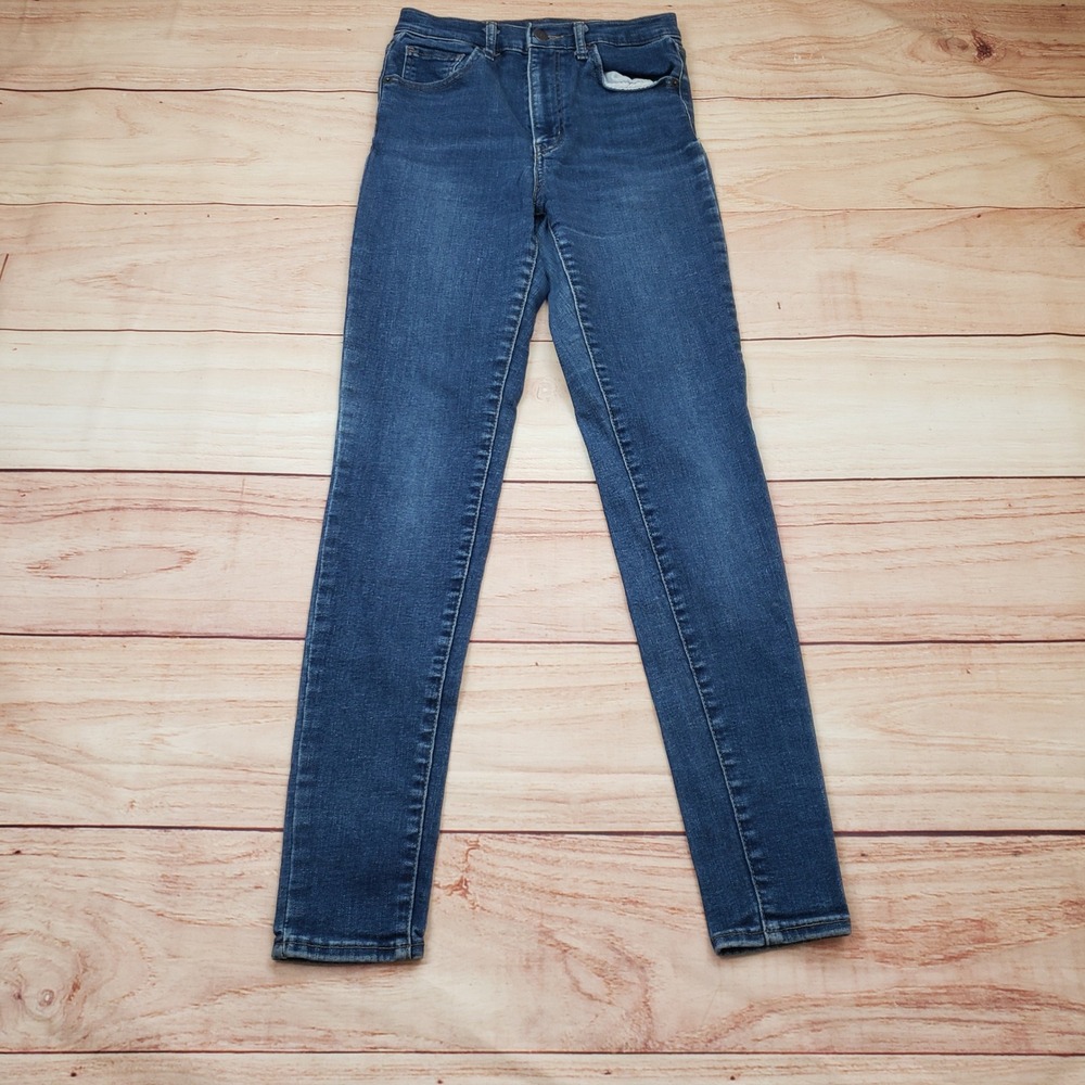 Levis Jeans Womens 24x30 Blue High Rise Skinny Stretch Medium Wash Denim Jegging